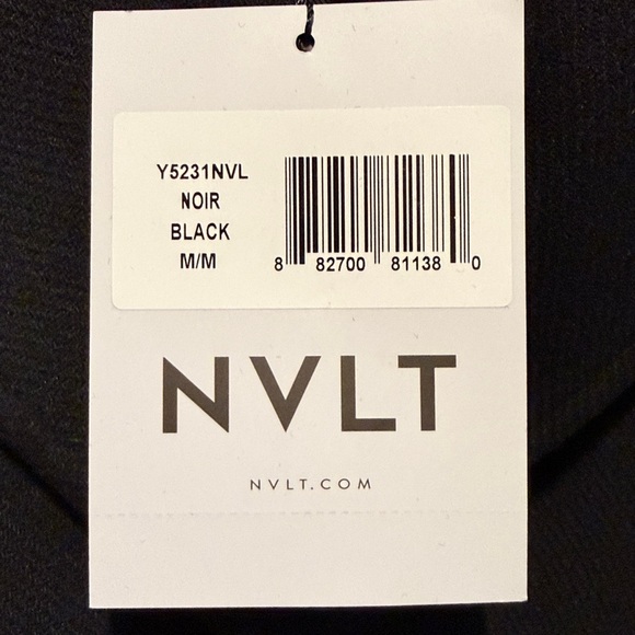 $188 Anthropologie NVLT Retro Wool blend black Peacoat medium - Picture 2 of 5